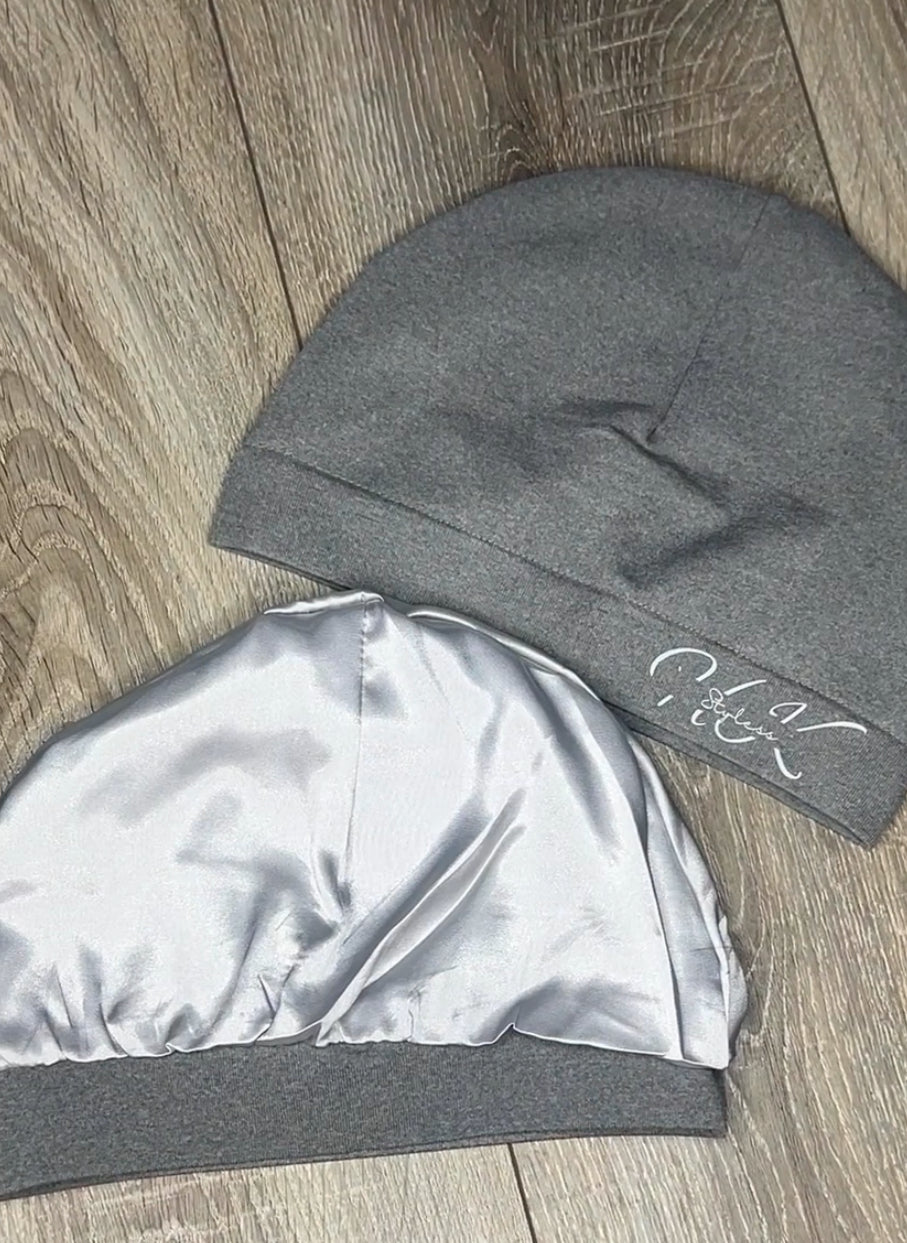 Silk Skull Cap - Grey