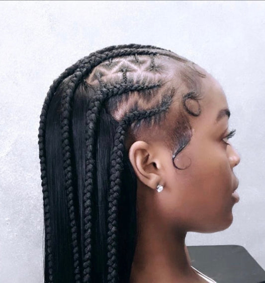 Fulani Braids - With Weave-in